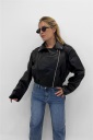 giubbotto effetto pelle biker